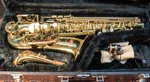 Alpine Dehan Alto Saxophone W/ Case Woodwind Instrument Used. Price: $185.00.
