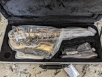 New Antigua Vosi AS2155LN-AH-UDA C Flute Plateau Model Silver Plated Saxophone. Price: $775.00.