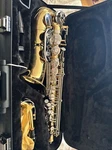 Blessing Eb Alto Saxophone, Gold Lacquer, Outfit Used. Price: $1000.00.